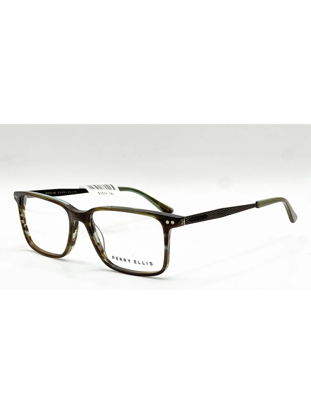 Perry Ellis Pe 379-1 Brown Horn Authentic Eyeglasses 53-16-145